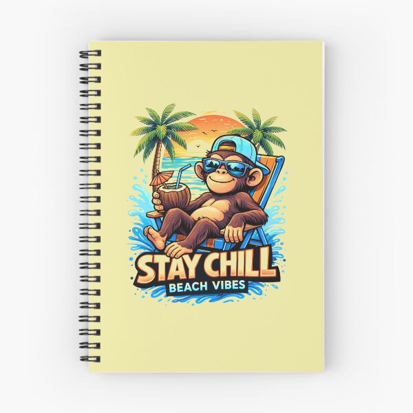 Item preview, Stay Chill Monkey – Summer Beach Vibes designed and sold by Aimetoi.