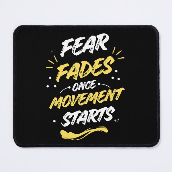 Item preview, Fear Fades Once Movement Starts | Minimal Motivational Typography Design designed and sold by Echo Thoughts.