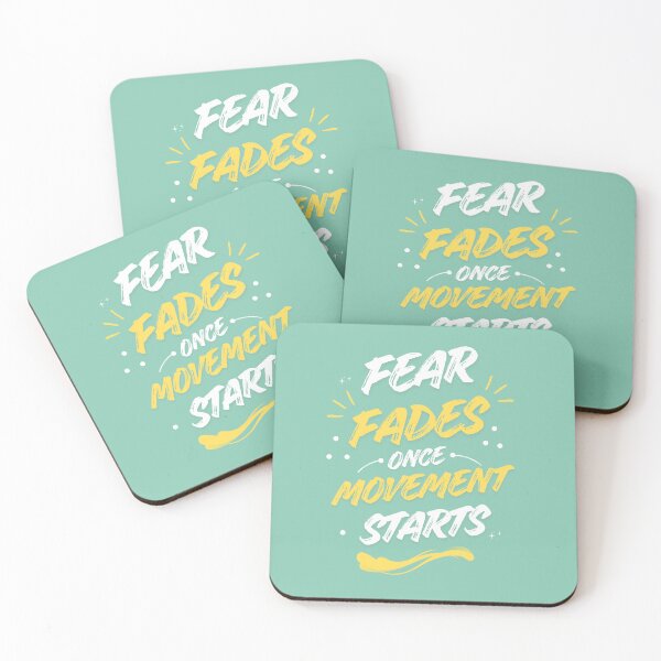 Item preview, Fear Fades Once Movement Starts | Minimal Motivational Typography Design designed and sold by Echo Thoughts.