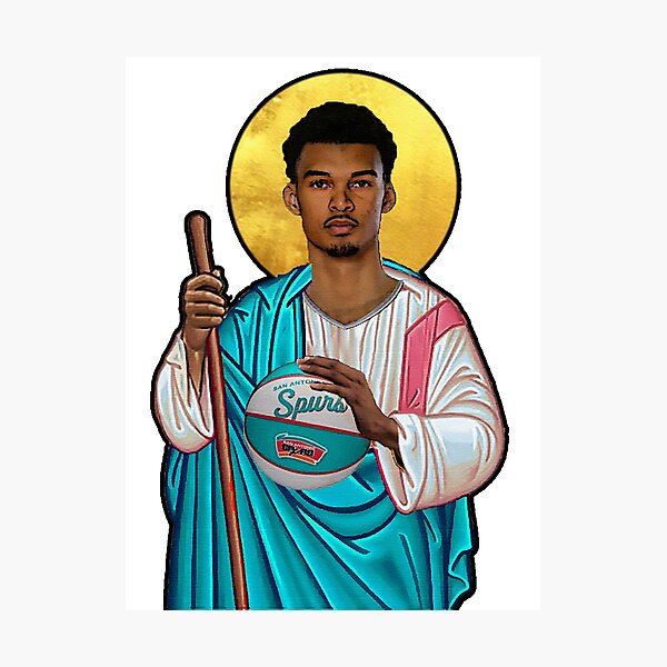 Item preview, Saint Wemby - Victor Wembanyama of the San Antonio Spurs designed and sold by Pop Culture Bling.