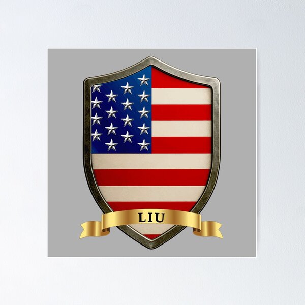 Item preview, Liu American Heritage Crest Shield designed and sold by Highlandkings.