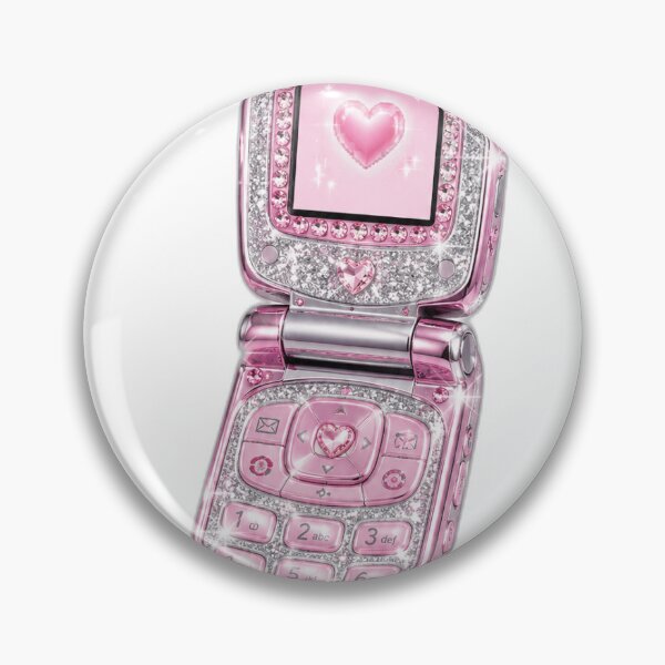 Item preview, Glittery Flip Phone - Pink Y2K Nostalgia designed and sold by NightlarkS.
