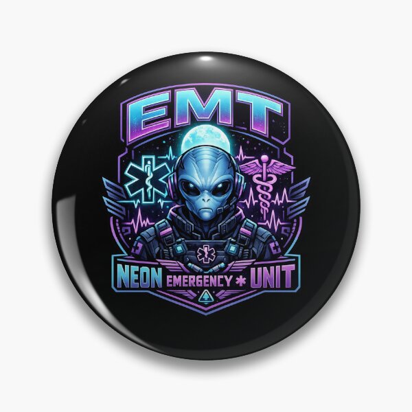 Item preview, Cool Alien EMT Neon Emergency Unit Cyberpunk EMS Medic Sci Fi Paramedic Graphic for EMS Week & National EMT Day designed and sold by ClinicalHubs.