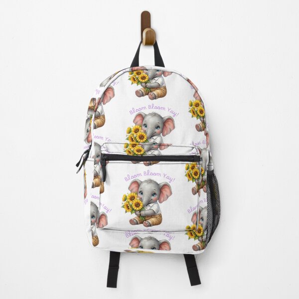 Item preview, Bloom Bloom Yay Cute Elephant Sticker – Sunflower Kawaii Summer Aesthetic designed and sold by BonnieGlam13.