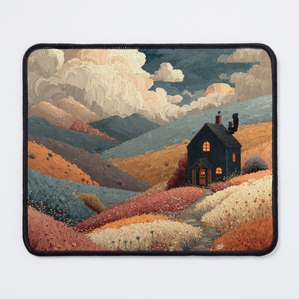 Item preview, Dreamy Moonlit Cottagecore Landscape | Cozy Fantasy Countryside designed and sold by GraceInNatureCo.