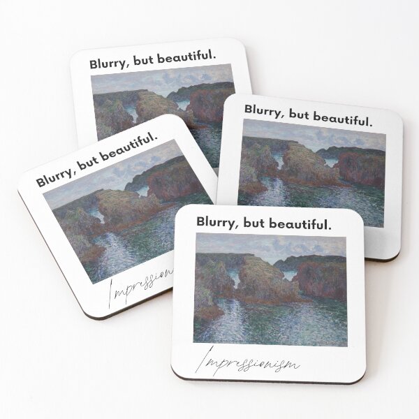 Item preview, Impressionism Art T-Shirt | Blurry But Beautiful | Claude Monet Belle-Île Rocks | Funny Art History Gift designed and sold by Meimiro.