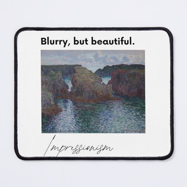 Item preview, Impressionism Art T-Shirt | Blurry But Beautiful | Claude Monet Belle-Île Rocks | Funny Art History Gift designed and sold by Meimiro.