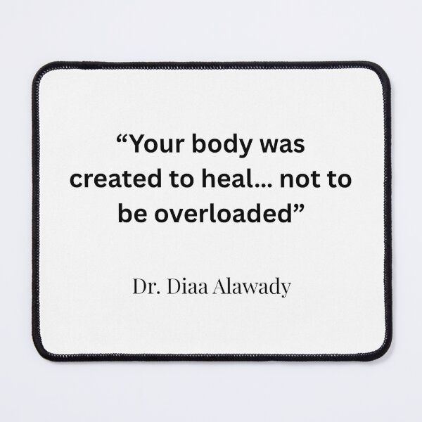 Item preview, “Your body was created to heal… not to be overloaded” designed and sold by USA-Designer.