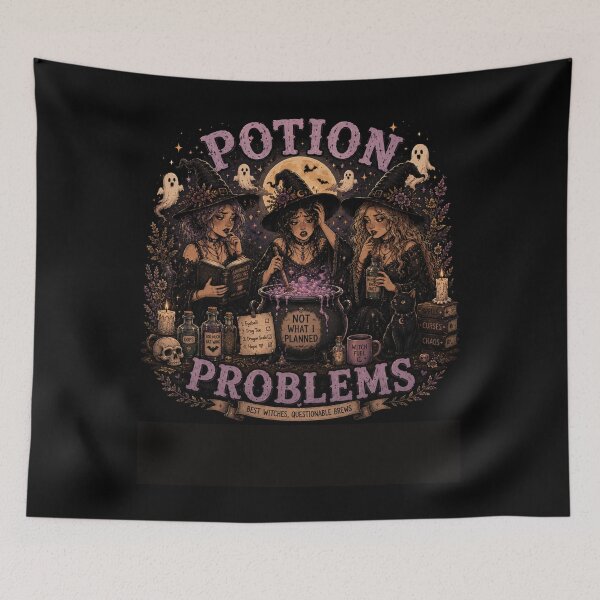 Item preview, Potion Problems Witchy Halloween Coven Retro Design designed and sold by MotylekAnia.