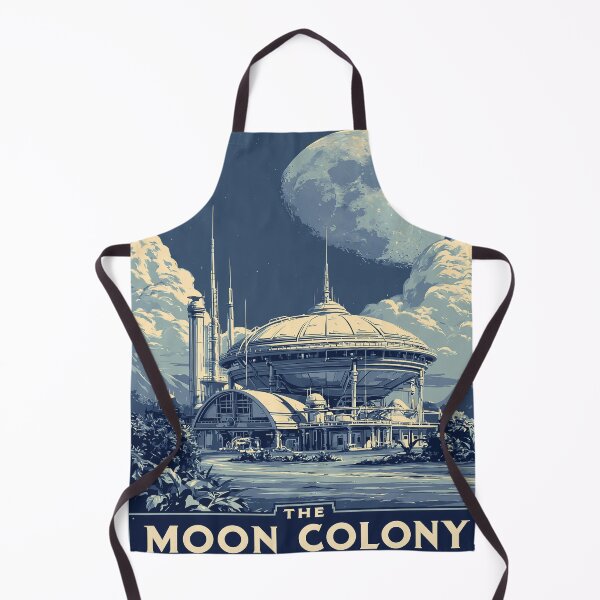 Item preview, The Moon Colony Vintage Travel Poster designed and sold by Visual Foundry.