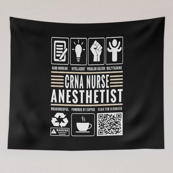 Item preview, Funny CRNA Nurse Anesthetist Job Description Icons QR Code designed and sold by MerchMaxxing.
