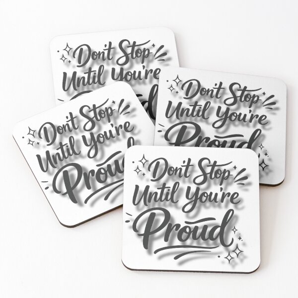 Item preview, Don’t Stop Until You’re Proud – Motivational Typography Design designed and sold by Kriss0602.