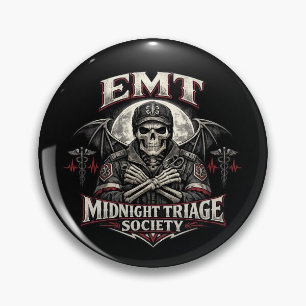Item preview, Gothic Skeleton EMT Midnight Triage Society EMS Horror Rescue Graphic for EMS Week & Halloween designed and sold by ClinicalHubs.