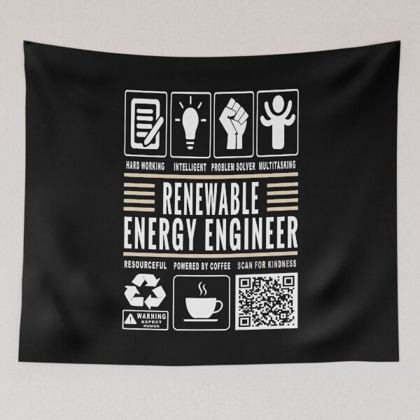 Item preview, Funny Renewable Energy Engineer Job Description Icons QR Code designed and sold by MerchMaxxing.