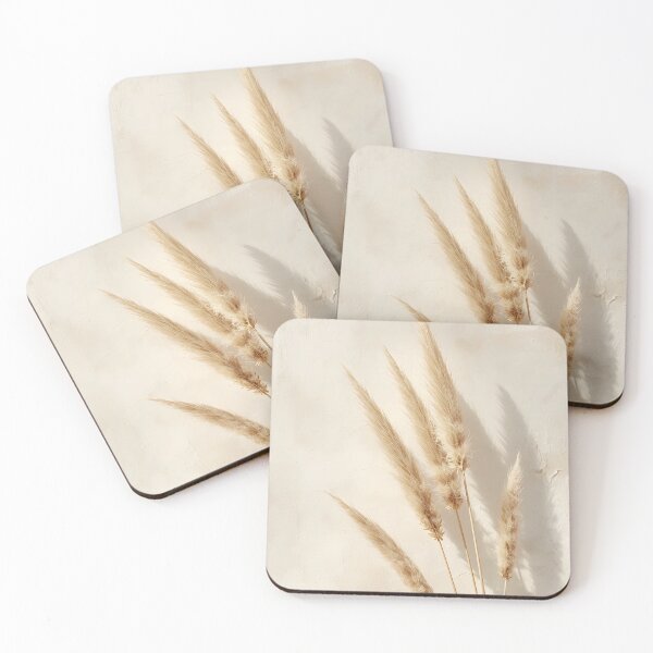 Item preview, Beige Pampas Grass Wall Art | Minimalist Scandinavian Botanical Decor designed and sold by VeloraNature.