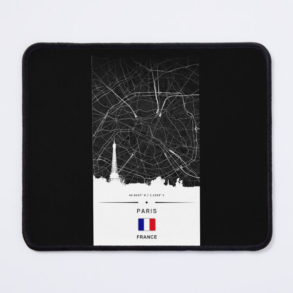 Item preview, Minimalist Paris Map France Poster – Eiffel Tower Silhouette & Coordinates Art Print designed and sold by Psycho-Crazy.