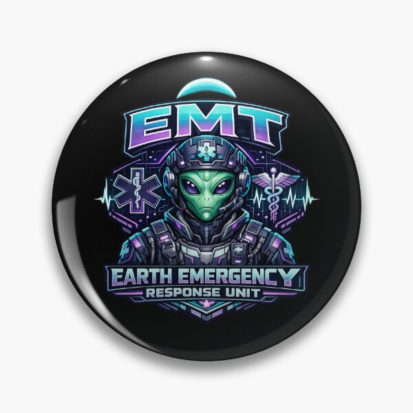 Item preview, Cool Cyberpunk Alien EMT Emergency Response Unit Sci-Fi Medic Mascot Design for EMS Week & National EMT Day designed and sold by ClinicalHubs.