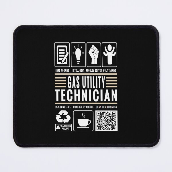 Item preview, Funny Gas Utility Technician Job Description Icons QR Code designed and sold by MerchMaxxing.