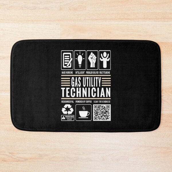Item preview, Funny Gas Utility Technician Job Description Icons QR Code designed and sold by MerchMaxxing.