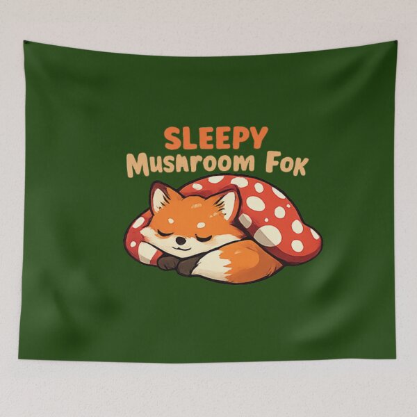 Item preview, Sleepy Mushroom Fox Cute Forest Animal Shirt designed and sold by Hobby-up.