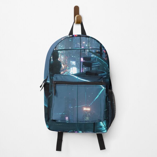 Item preview, Neon Cityscape Rooftop Bar at Night designed and sold by Visual Foundry.