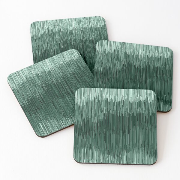 Item preview, Night Rain Glitch Cascade - Mint Tech Noir Digital Wall Art designed and sold by K Design Store.