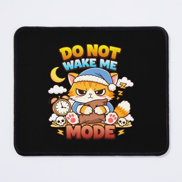Item preview, Do Not Wake Me Mode – Funny Kawaii Angry Sleepy Cat for Cat Lovers T-Shirt designed and sold by DarojadNR.