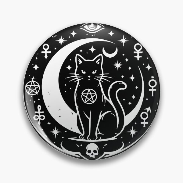 Item preview, Occult Black Cat Moon designed and sold by maniacdesignz11.