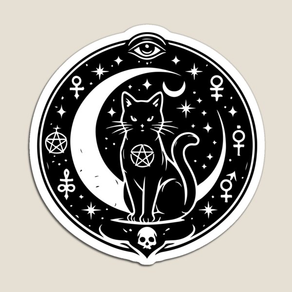 Item preview, Occult Black Cat Moon designed and sold by maniacdesignz11.