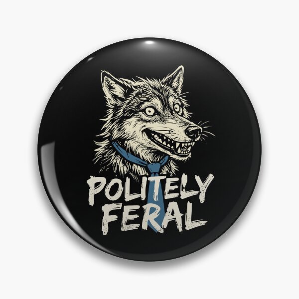 Item preview, Politely Feral Wolf Tie Grunge Art Barely Domesticated designed and sold by cabana.space.
