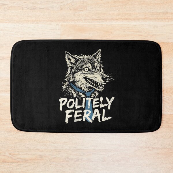 Item preview, Politely Feral Wolf Tie Grunge Art Barely Domesticated designed and sold by cabana.space.