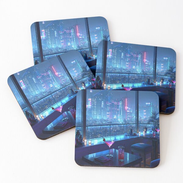 Item preview, Neon Cityscape Night Lounge View designed and sold by Visual Foundry.