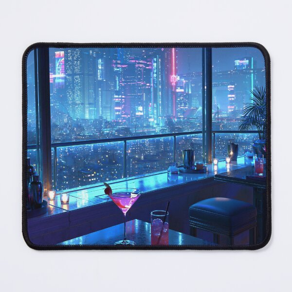 Item preview, Neon Cityscape Night Lounge View designed and sold by Visual Foundry.
