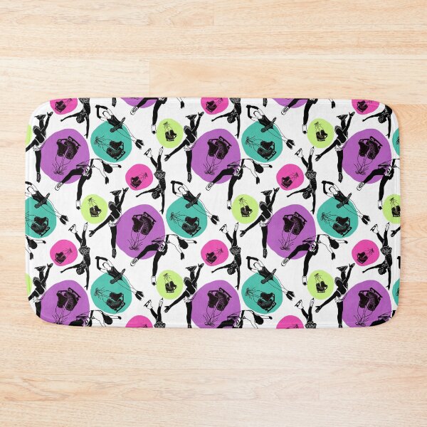 Item preview, Female Figure Skaters Retro Pop Pattern designed and sold by PD-Skating.