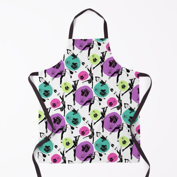 Item preview, Female Figure Skaters Retro Pop Pattern designed and sold by Purposely Designed.