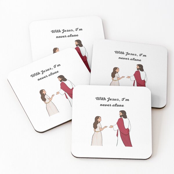 Item preview, With Jesus I’m Never Alone | Christian Faith Quote designed and sold by Noxivora.