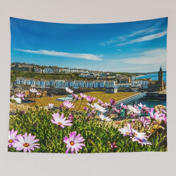 Item preview, Porthleven Harbour with Flowers and Clock Tower designed and sold by Paul Thompson Photography.