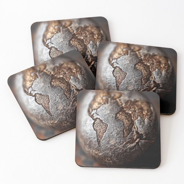 Item preview, Golden Earth Globe Textured Art designed and sold by Visual Foundry.