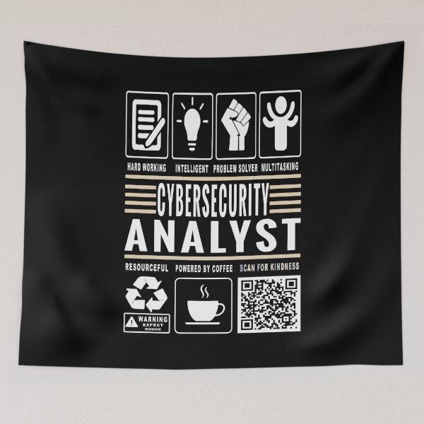 Item preview, Funny Cybersecurity Analyst Job Description Icons QR Code designed and sold by MerchMaxxing.