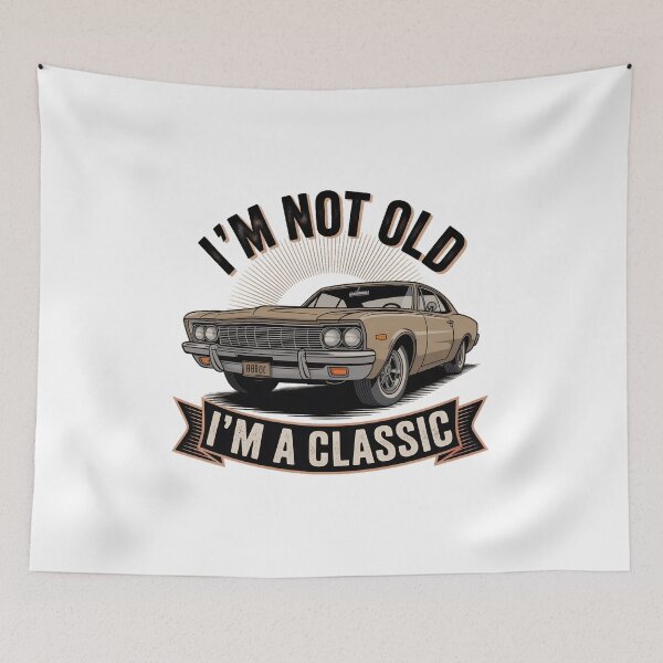 Item preview, I’m Not Old I’m A Classic - Vintage Car Design Retro Muscle Car Graphic designed and sold by ArcticFoxStudio.