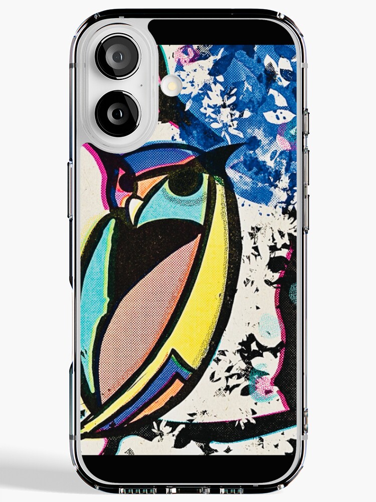 Thumbnail 1 of 5, iPhone Case, Vintage owl risograph designed and sold by MidnightARTing.