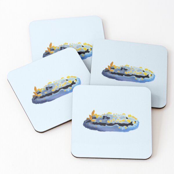 Item preview, Nudibranch - sea slug - Phyllidia Coelestis - blue designed and sold by Poulpimousse.