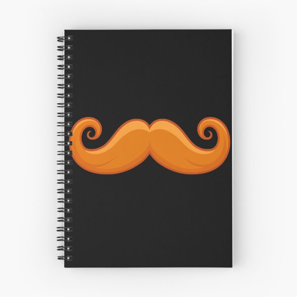 Item preview, Bold Retro Orange Mustache Graphic | Fun Minimalist Facial Hair Design for Stickers & Apparel designed and sold by Bright Nest Studio.