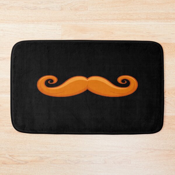 Item preview, Bold Retro Orange Mustache Graphic | Fun Minimalist Facial Hair Design for Stickers & Apparel designed and sold by Bright Nest Studio.