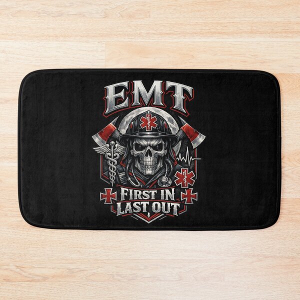 Item preview, Gothic Skull EMT First In Last Out Tactical EMS Horror Rescue Awareness Week Dark Paramedic Design designed and sold by ClinicalHubs.