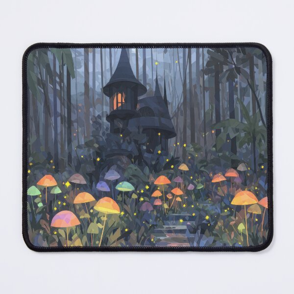 Item preview, Enchanted Mushroom Forest Fantasy Art designed and sold by GraceInNatureCo.