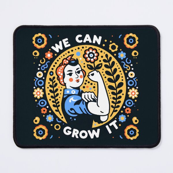 Item preview, We Can Grow It Gardening Empowerment Floral Design – © heidiannemorris Scandinavian Folk Art designed and sold by FOLK ART FUSION by heidiannemorris.