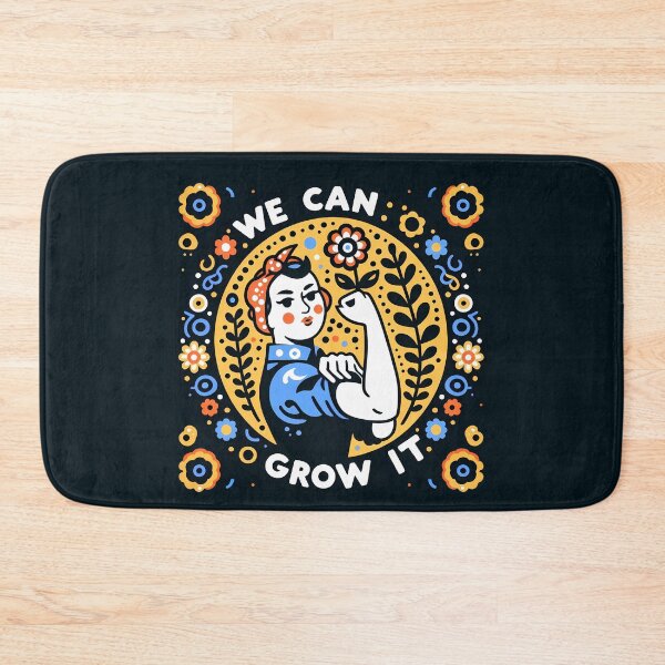 Item preview, We Can Grow It Gardening Empowerment Floral Design – © heidiannemorris Scandinavian Folk Art designed and sold by FOLK ART FUSION by heidiannemorris.