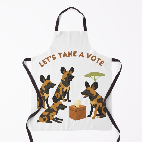 Item preview, Let's Take A Vote - African Wild Dog Sneeze Democracy designed and sold by Inka Moon Design.