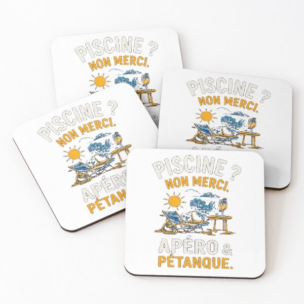 Item preview, Swimming pool? No thanks. Drinks and pétanque. designed and sold by Zopadesign.